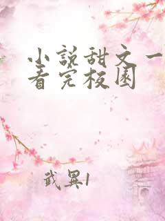 小说甜文一口气看完校园