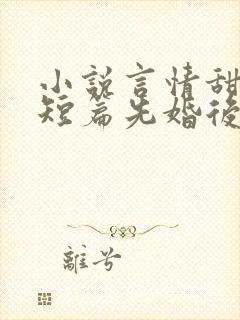 小说言情甜宠文短篇先婚后爱