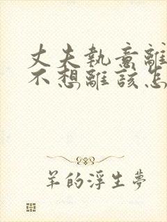 丈夫执意离婚我不想离该怎样办