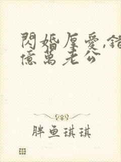 闪婚厚爱,错嫁亿万老公