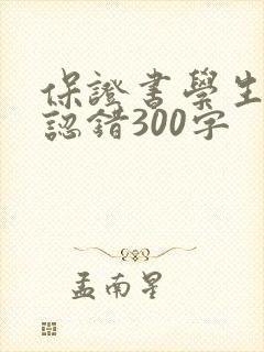 保证书学生打架认错300字