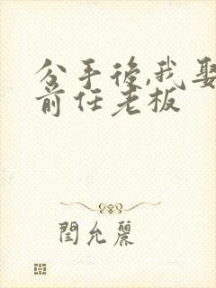 分手后,我娶了前任老板