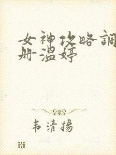 女神攻略调教手册温婷