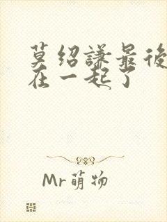 莫绍谦最后和谁在一起了