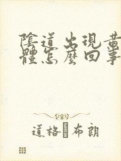 阴道出现黄色液体怎么回事