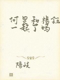 何炅和杨钰莹在一起了吗