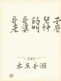 哥哥的儿子叫我老婆叫什么