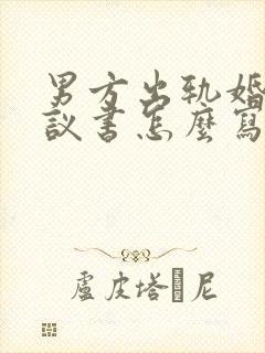 男方出轨婚内协议书怎么写