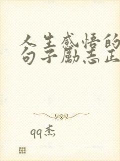 人生感悟的经典句子励志正能量