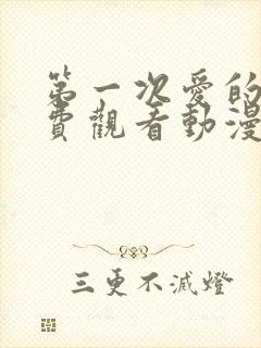 第一次爱的人免费观看动漫完整版