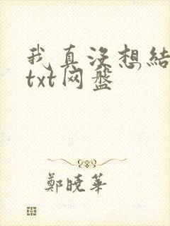 我真没想结婚啊txt网盘