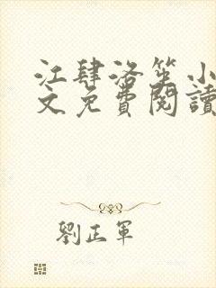 江肆洛笙小说全文免费阅读无弹窗