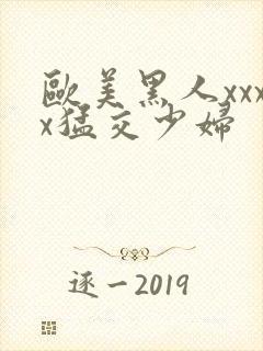 欧美黑人xxxx猛交少妇