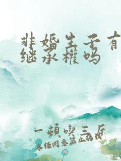 非婚生子有遗产继承权吗