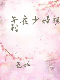 午夜少妇视频福利