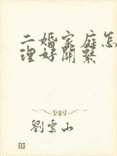 二婚家庭怎么处理好关系