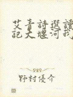 艾青诗选读书笔记大堰河我的保姆