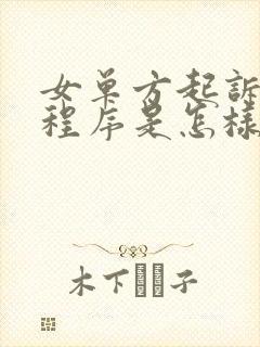 女单方起诉离婚程序是怎样的