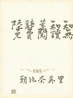 陆辞叶知知全文免费阅读无弹窗