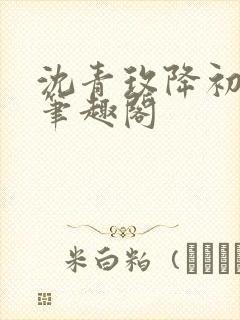 沈青玫降初嘉措笔趣阁