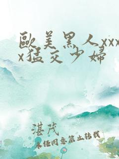 欧美黑人xxxx猛交少妇