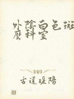 外阴白色斑看什么科室