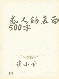 感人的表白情书500字