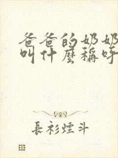 爸爸的奶奶孩子叫什么称呼