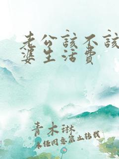 老公该不该给老婆生活费