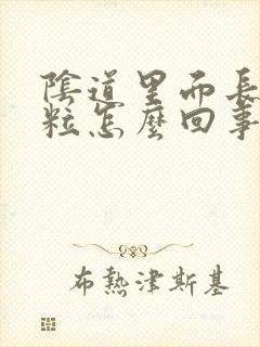 阴道里面长小米粒怎么回事