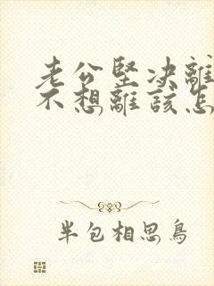 老公坚决离婚我不想离该怎样办