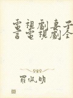 电视剧妻子的谎言电视剧全集