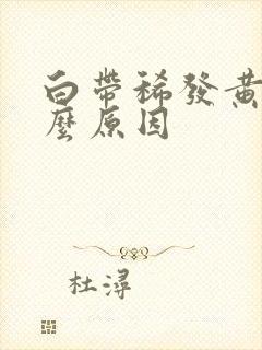 白带稀发黄是什么原因