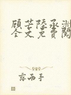 顾芒陆承洲小说全文免费阅读下载