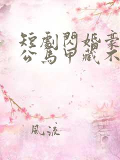 短剧闪婚豪门老公马甲藏不住