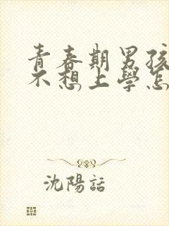 青春期男孩叛逆不想上学怎么管教