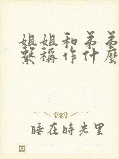 姐姐和弟弟的关系称作什么