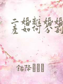 二婚离婚婚前财产如何分割新婚姻法