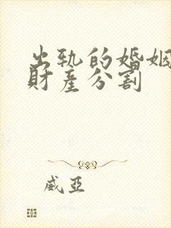 出轨的婚姻离婚财产分割