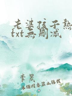 老婆孩子热炕头txt无删减