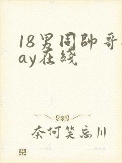 18男同帅哥gay在线