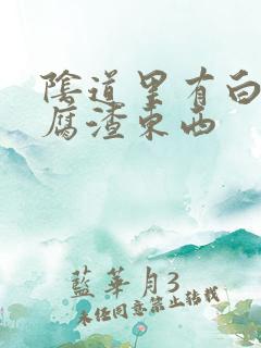 阴道里有白色豆腐渣东西