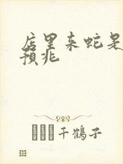 店里来蛇是什么预兆