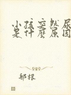 小孩突然尿裤子是什么原因造成的