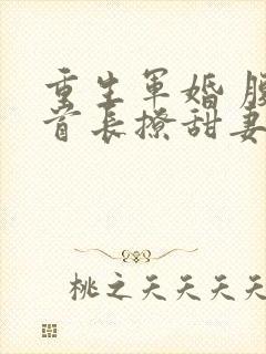 重生军婚 腹黑首长撩甜妻