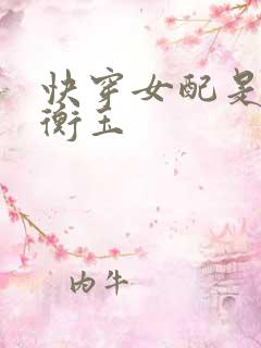快穿女配是大佬衡玉