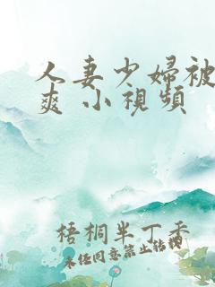 人妻少妇被粗大爽 小视频