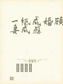 一纸成婚顾少宠妻成瘾