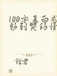 100字表白感动到哭的情书