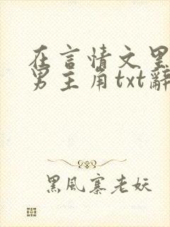 在言情文里撩直男主角txt辞玖